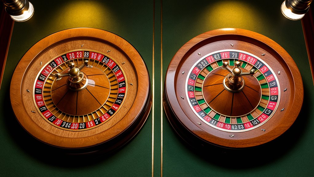 two roulette wheel styles