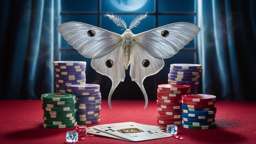 moths gamble under moonlight