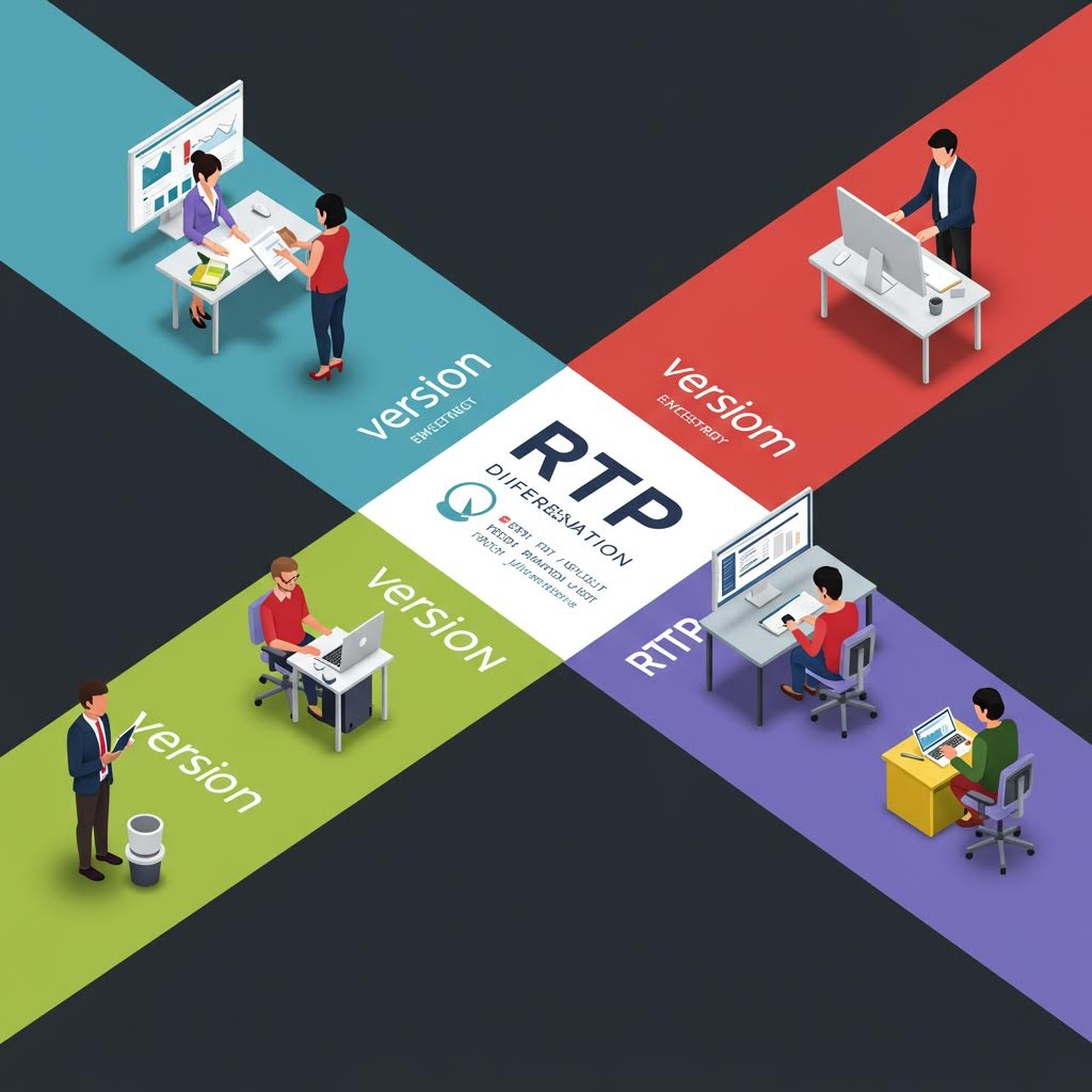 여러 사람들이 각기 다른 영역에서 데이터를 다루며 사분면 구조의 중심으로 연결되는 협업 흐름의 구성