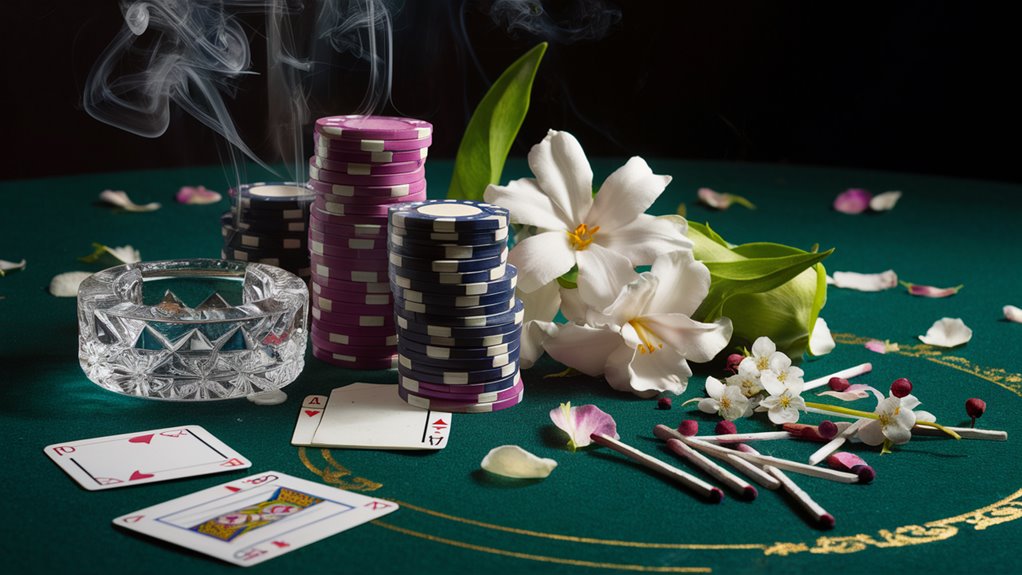 gambling with flower patterns