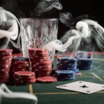 poker game with smoke