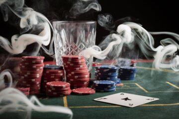 poker game with smoke