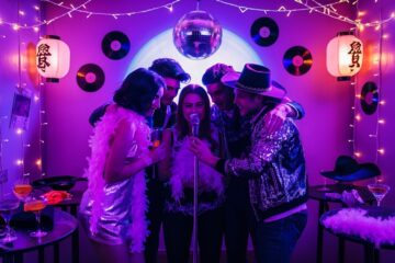 themed karaoke party atmosphere
