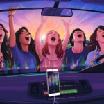 group singing while driving