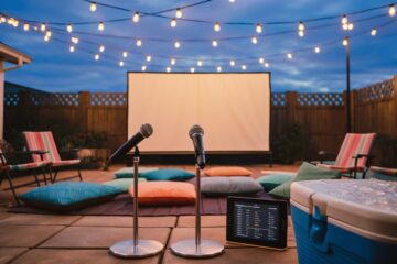 outdoor home singing party