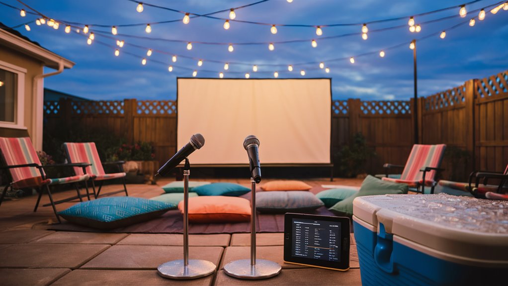 outdoor home singing party