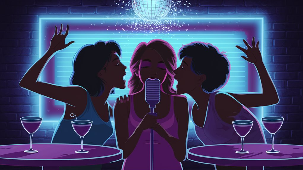 singing popular songs after hours